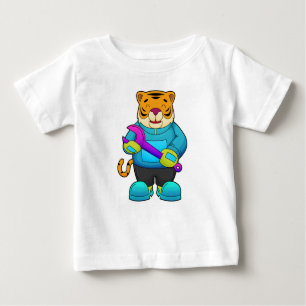 T-shirt Pour Bébé Tigre comme mécanique avec clé