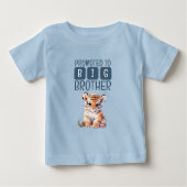 T-shirt Pour Bébé Tigre mignon grand frère bleu (Devant)