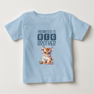 T-shirt Pour Bébé Tigre mignon grand frère bleu