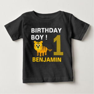 T-shirt Pour Bébé Tigre mignonne 1er fête d'anniversaire