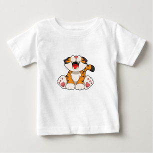 T-shirt Pour Bébé Tigre rougissant