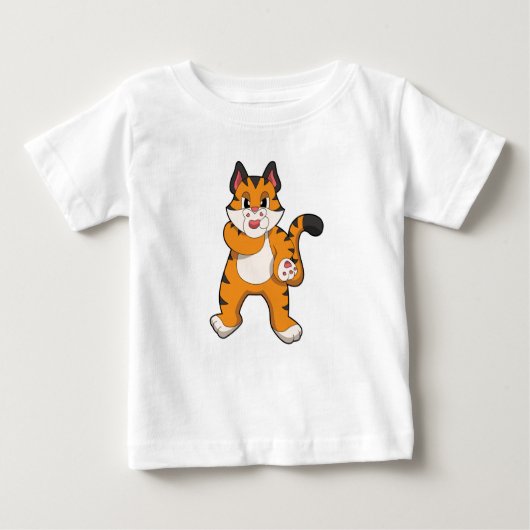 T-shirt Pour Bébé Tigre silencieux (Devant)