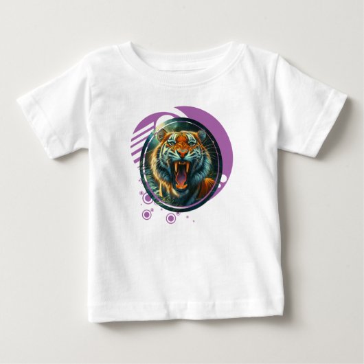 T-shirt Pour Bébé Tigre torride (Devant)