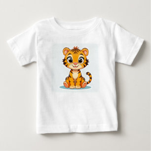 T-shirt Pour Bébé Tigreau adorable Bébé tigre mignon animal sauvage