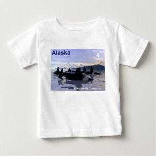 T-shirt Pour Bébé Timbres des épaulards d'Alaska