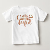 T-shirt Pour Bébé TINLEY Boho Terracotta Arc-en-ciel Anniversaire (Devant)