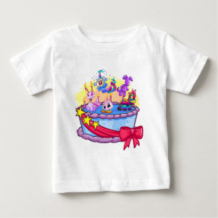 T-shirt Pour Bébé Tir de groupe de gâteau d'anniversaire