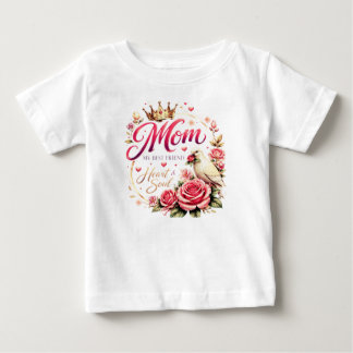 T-shirt Pour Bébé 🌸 Title (SEO + Trending) Mom Crown Rose Design – 