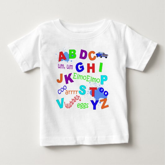 T-shirt Pour Bébé Toddler Alphabet- version garçons (Devant)