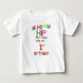 T-shirt Pour Bébé Toddler Custom Bonne fête d'anniversaire (Devant)