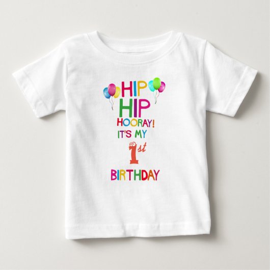 T-shirt Pour Bébé Toddler Custom Bonne fête d'anniversaire (Devant)