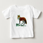 T-shirt Pour Bébé Toddler Fox Long Manche (Devant)