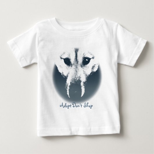 T-shirt Pour Bébé Toddler Wolf Pup robe Husky Puppy robe bébé (Devant)
