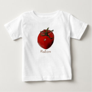 T-shirt pour bébé tomate - Personnalisation option