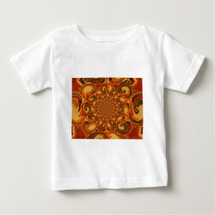 T-shirt Pour Bébé Tons Abstraits orange, marron et vert