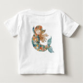 T-shirt Pour Bébé Tons bleu petite sirène (Dos)