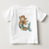 T-shirt Pour Bébé Tons bleu petite sirène (Dos)