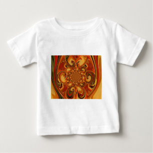 T-shirt Pour Bébé Tons Motifs tourbillonnants Orange, Brown, vert