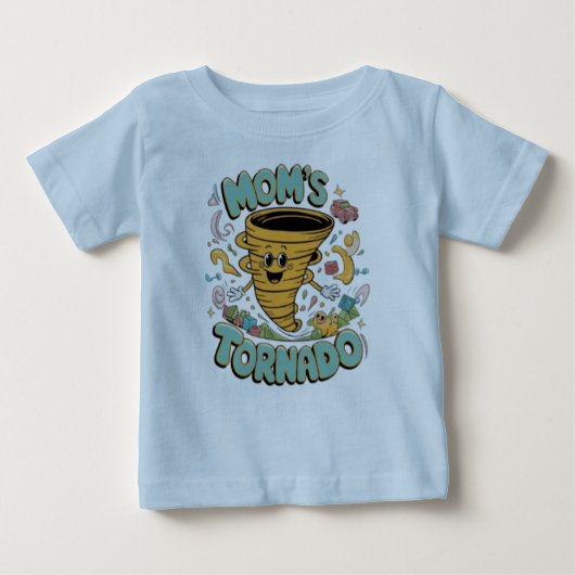 T-shirt Pour Bébé "Tornade de maman" T-shirt bébé (Devant)