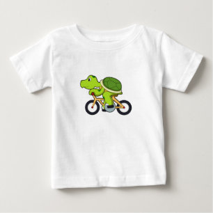 T-shirt Pour Bébé Tortue avec Bicyclette.PNG