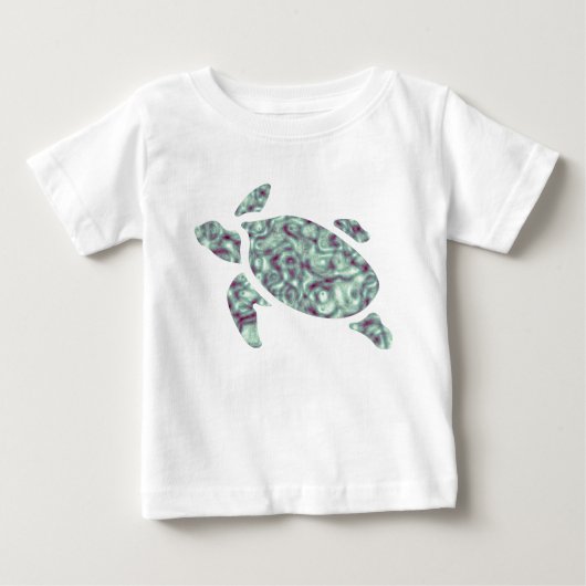 T-shirt Pour Bébé Tortue coloriée Tee (Devant)