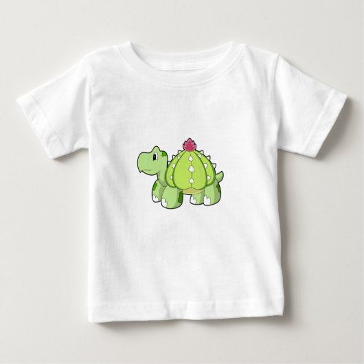 T-shirt Pour Bébé Tortue en cactus (Devant)