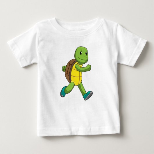 T-shirt Pour Bébé Tortue en course (Devant)