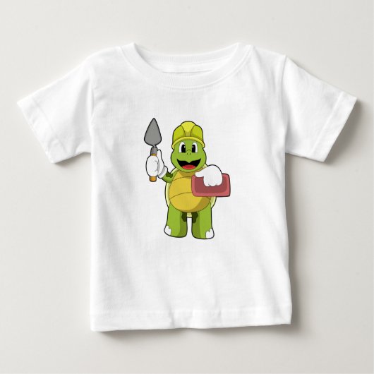 T-shirt Pour Bébé Tortue en mason avec pierre (Devant)
