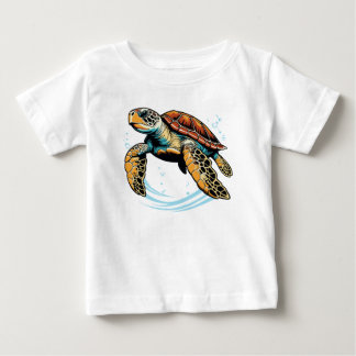T-shirt Pour Bébé Tortue marine