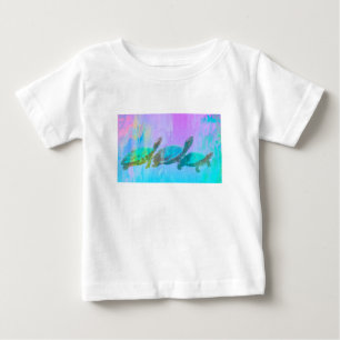 T-shirt Pour Bébé tortue néon