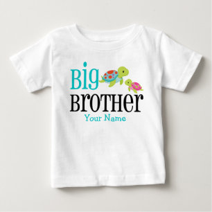 T-shirt Pour Bébé Tortues de mer Big Brother Personnalisées