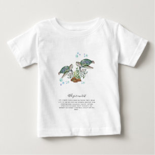 T-shirt Pour Bébé TORTUES MARITIMES Personnalisées