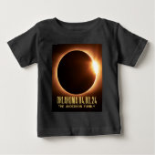 T-shirt Pour Bébé Total Solaire Eclipse Oklahoma 2024 Personnalisé (Devant)
