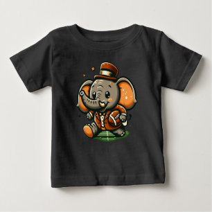 T-shirt Pour Bébé Touchdown Elephant : Football en dessin