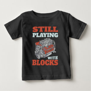 T-shirt Pour Bébé Toujours jouer avec les blocs Mécanique