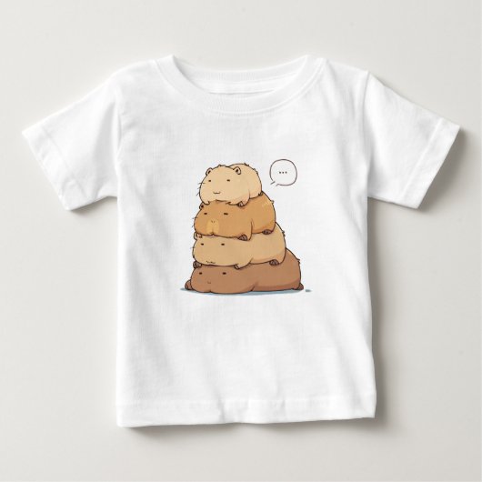 T-shirt Pour Bébé Tour Capybara (Devant)