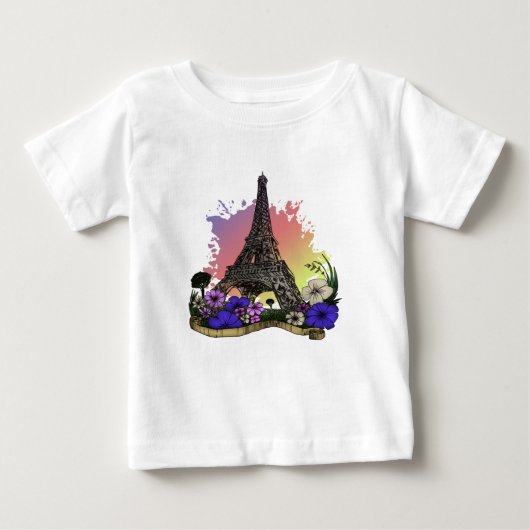 T-shirt Pour Bébé Tour Eiffel (Devant)