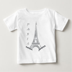 T-shirt Pour Bébé Tour Eiffel de Paris