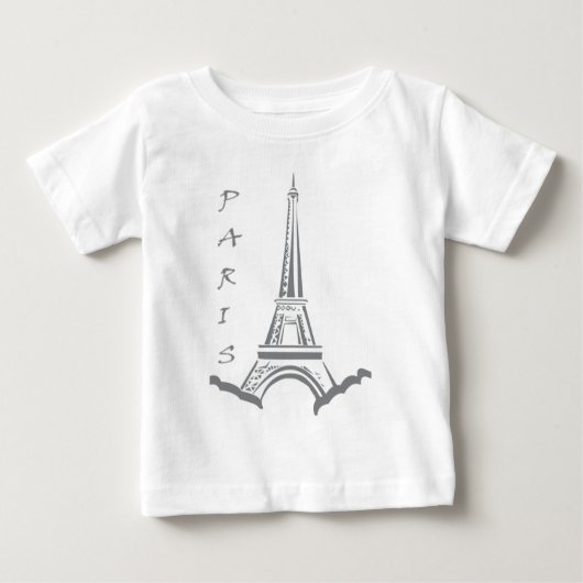 T-shirt Pour Bébé Tour Eiffel de Paris (Devant)