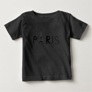 T-shirt Pour Bébé Tour Eiffel de Paris, France  