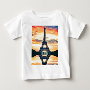 T-shirt Pour Bébé Tour Eiffel Paris Soirée européenne