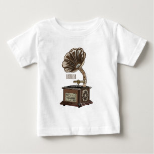 T-shirt Pour Bébé Tourne-disque dessin animé