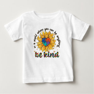 T-shirt Pour Bébé Tournesol autiste