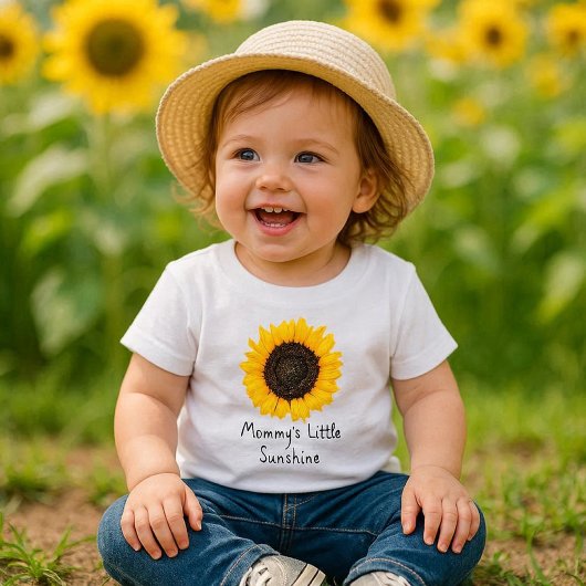 T-shirt Pour Bébé Tournesol Fleur Jaune Cute