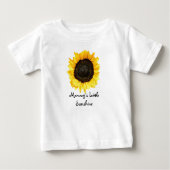T-shirt Pour Bébé Tournesol Fleur Jaune Cute (Devant)