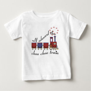 T-shirt Pour Bébé tous à bord du train choo choo