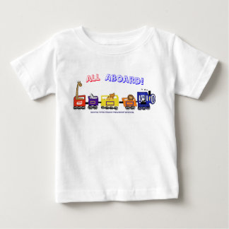 T-shirt Pour Bébé Tous à bord du train d'amusement !