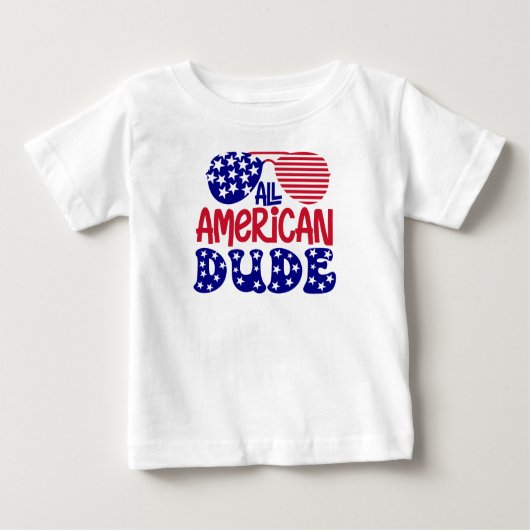 T-shirt Pour Bébé Tous les américains Dude-32286 (Devant)