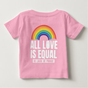 T-shirt Pour Bébé Tout amour est la même fierté LGBT Egalité des dro