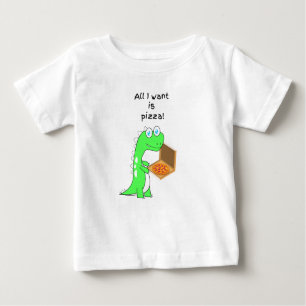 T-shirt Pour Bébé Tout ce que je veux, c'est de la pizza !